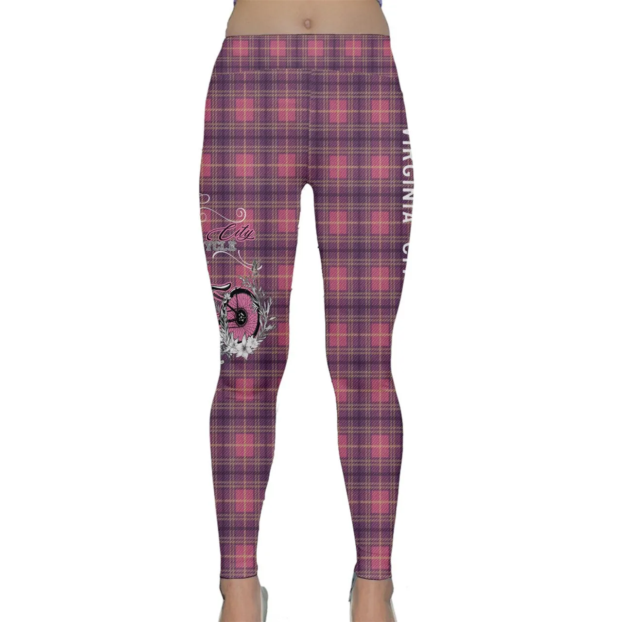 Plaid Girl Classic Bike - Ladies Yoga Leggings