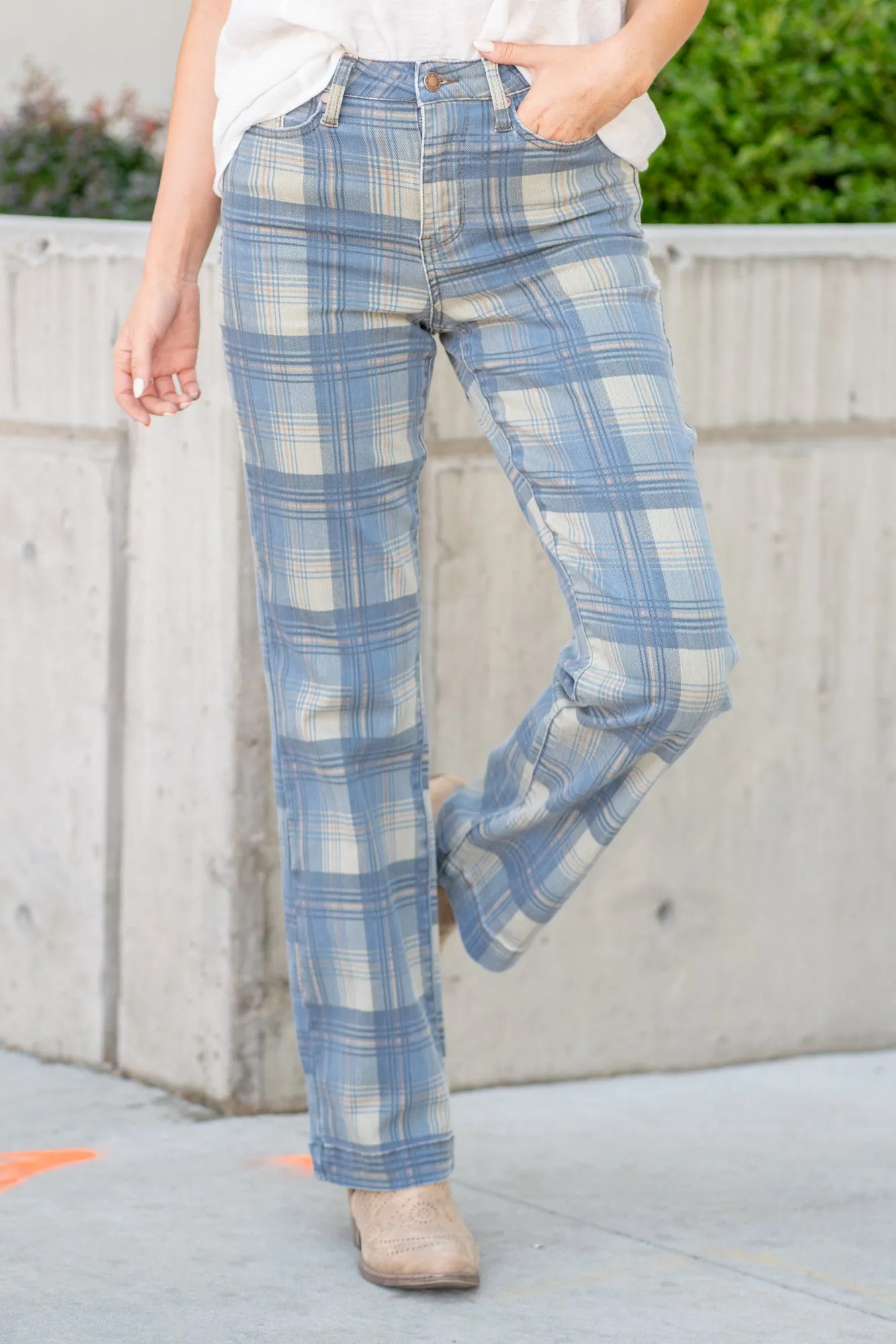 Plaid High Rise Vintage Straight