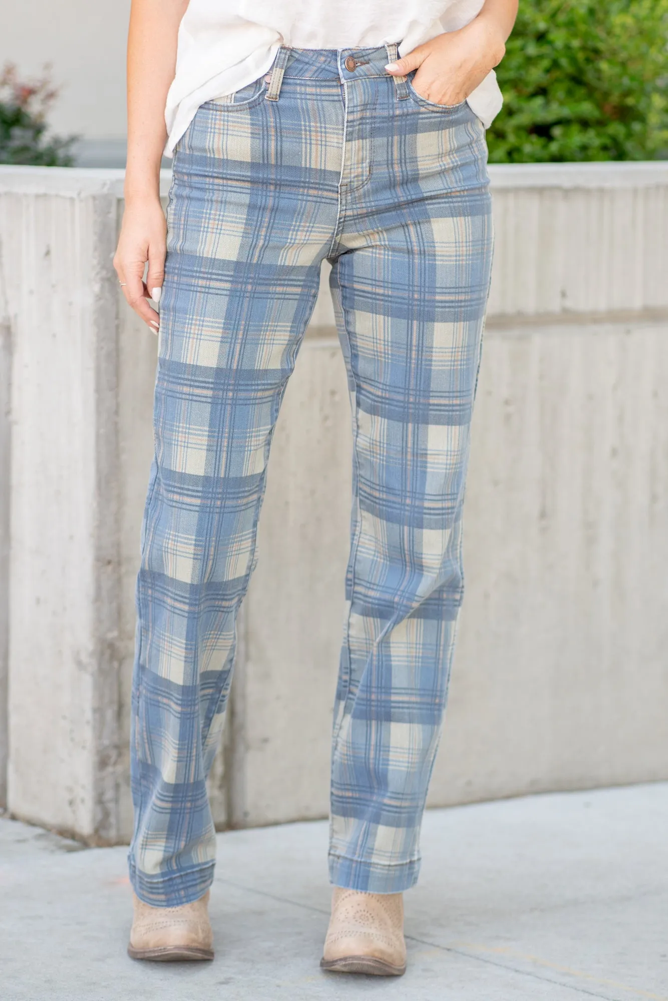 Plaid High Rise Vintage Straight