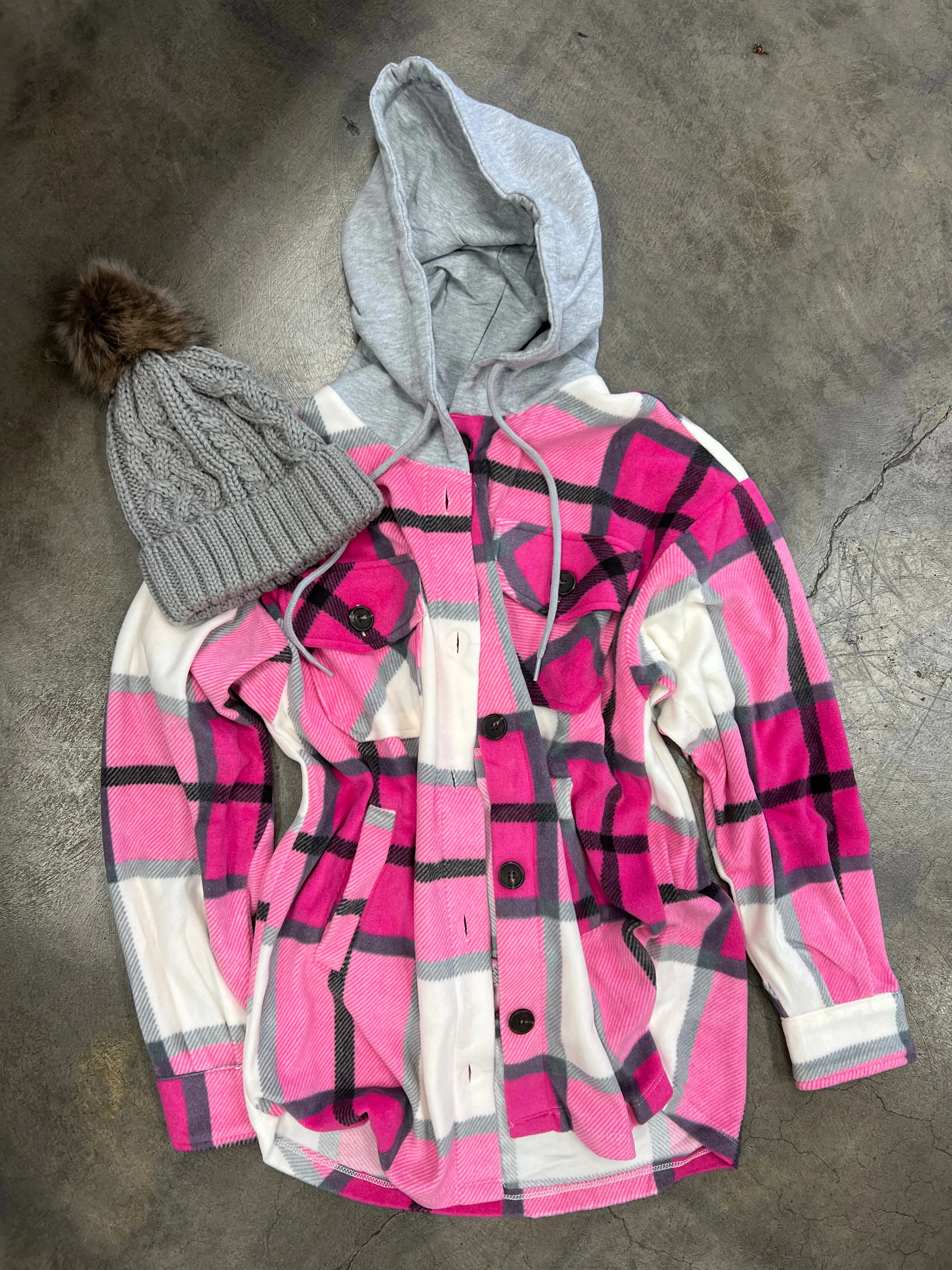 Plaid Zenana Fleece Shacket