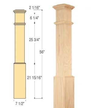 Plain Box Newel (Large) : C-4095