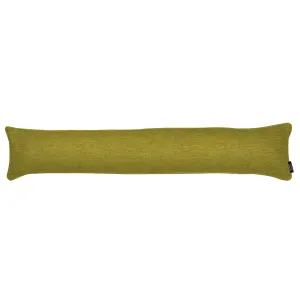 Plain Chenille Lime Green draught excluder