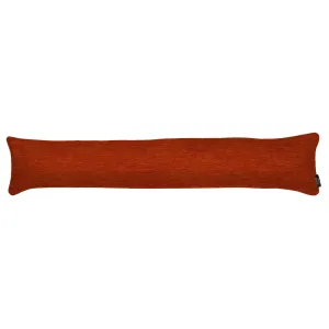 Plain Chenille Orange draught excluder