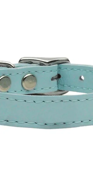 Plain Leather Collars Baby Blue 10