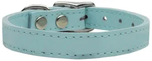 Plain Leather Collars Baby Blue 18