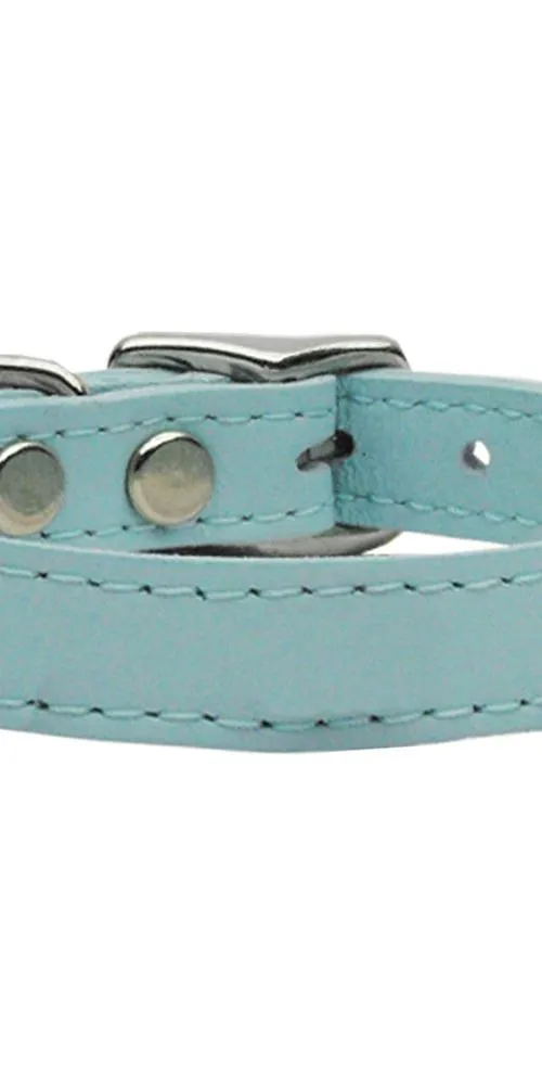 Plain Leather Collars Baby Blue 22