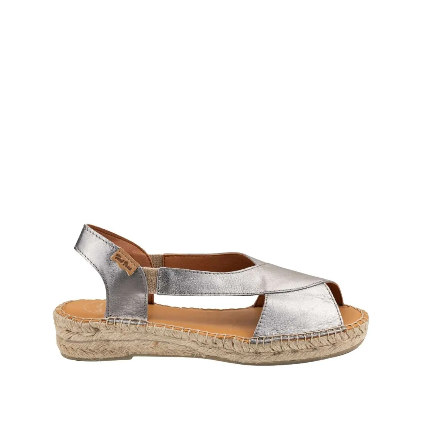 Plain Leather Wedge Espadrille for Women - Elda-P