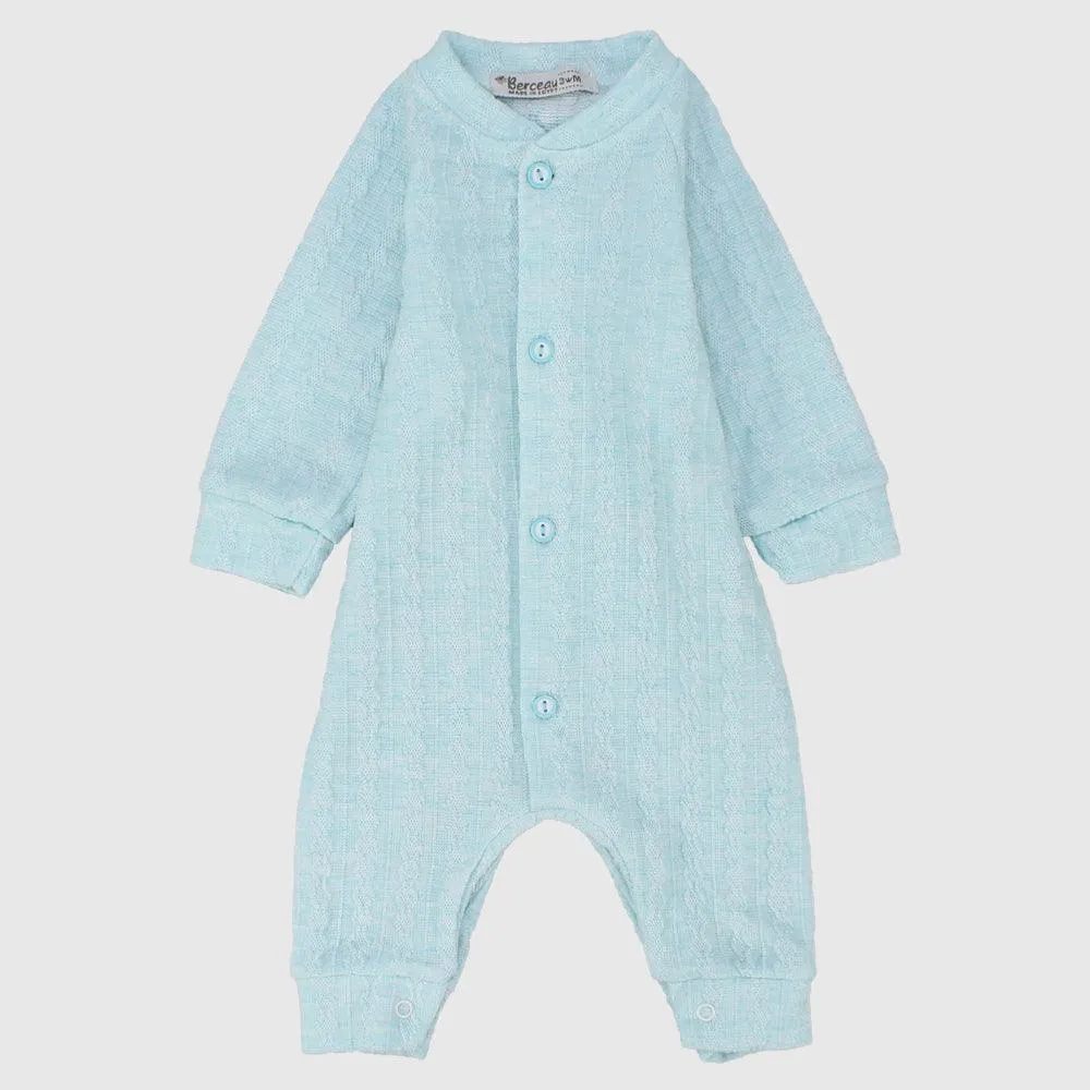 Plain Long-Sleeved Baby Footless Onesie