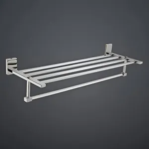 Plantex 304 Grade Stainless Steel 24 inches Long Towel Hanger Towel Rack Stand for Bathroom Accessories - Senso (Chrome)