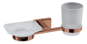 Plantex Benz Rose Gold soap and brush holder stand for bathroom and wash basin (304 stainless steel)