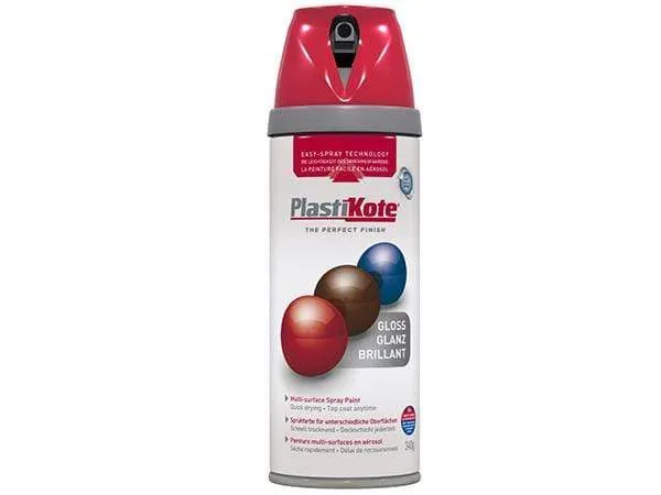 Plastikote Twist And Spray Gloss Bright Red Paint