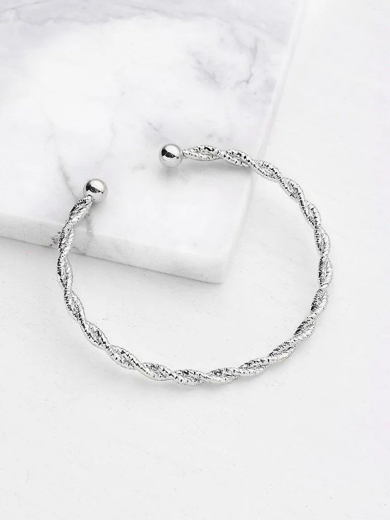 Plated Woven Design Bracelet