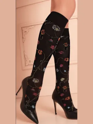 Platino Patterned Knee High