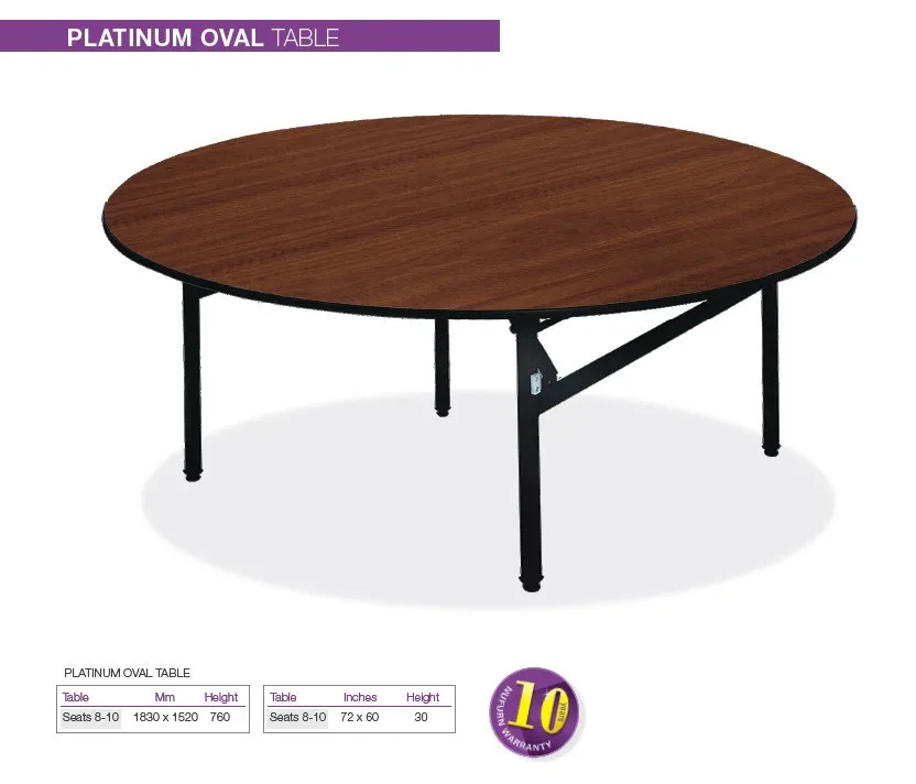 Platinum - 7ft Oval Folding Banquet Tables 