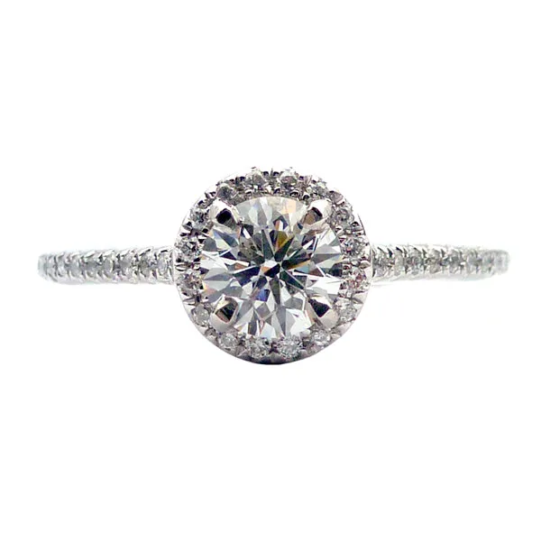 Platinum Diamond Halo Ring