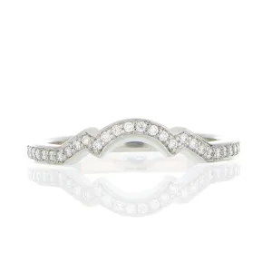 Platinum Diamond Shadow Wedding Band