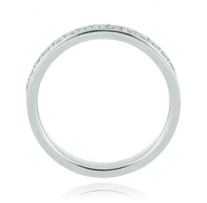 Platinum Milgrain Diamond Band