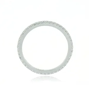 Platinum Scallop Diamond Eternity Band