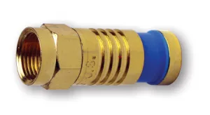 Platinum Tools F RG6 Compression Connector,  Gold Plate.  10pc