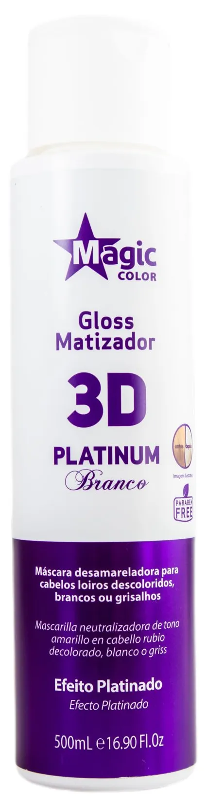 Platinum White Anti Yellow Treatment 3D Tinting Gloss Mask 500ml - Magic Color