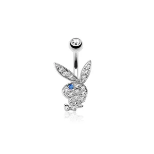 Playboy Bunny Blue Eye Belly Ring