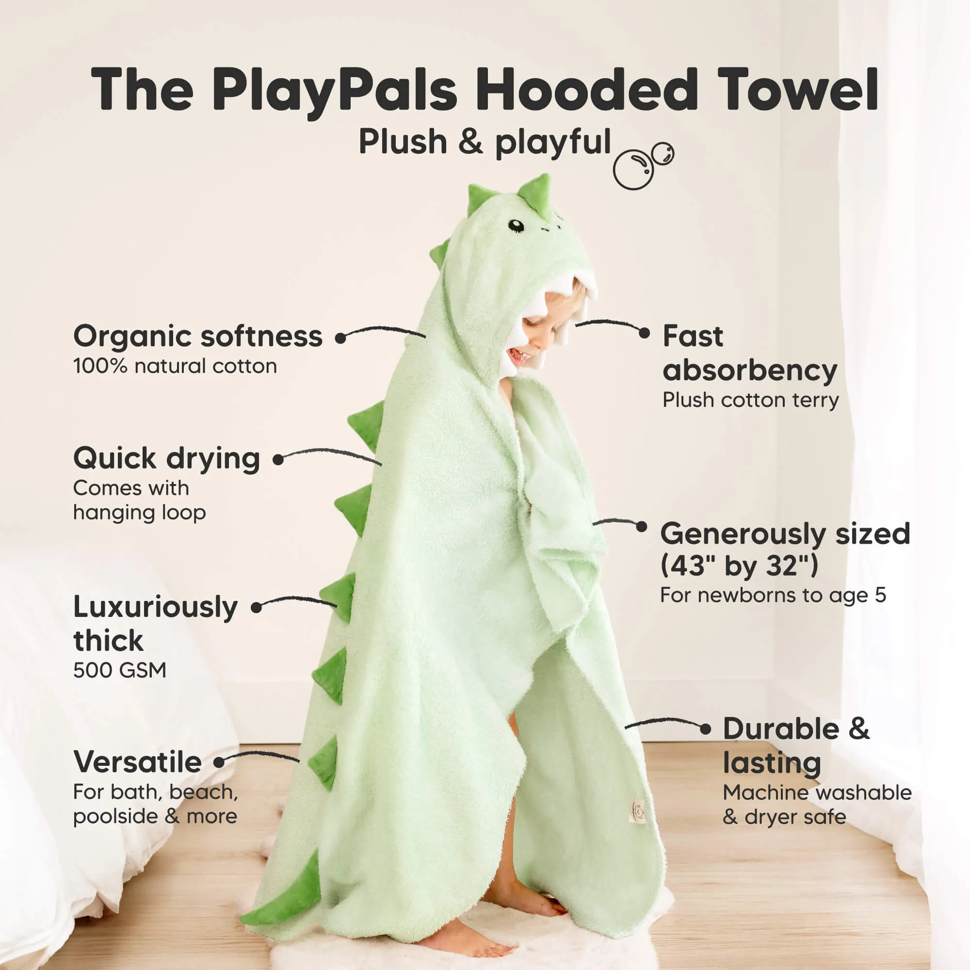 PlayPals Hooded Towel (Draco)