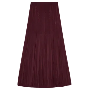 Pleated Midi Mesh Skirt