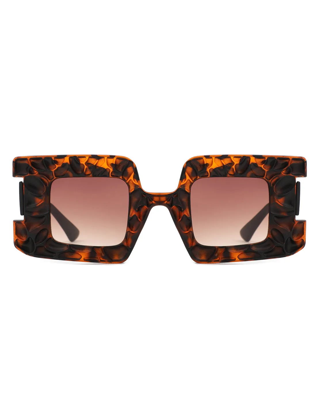 Pledge - Modern Chunky Geometric Square Fashion Sunglasses