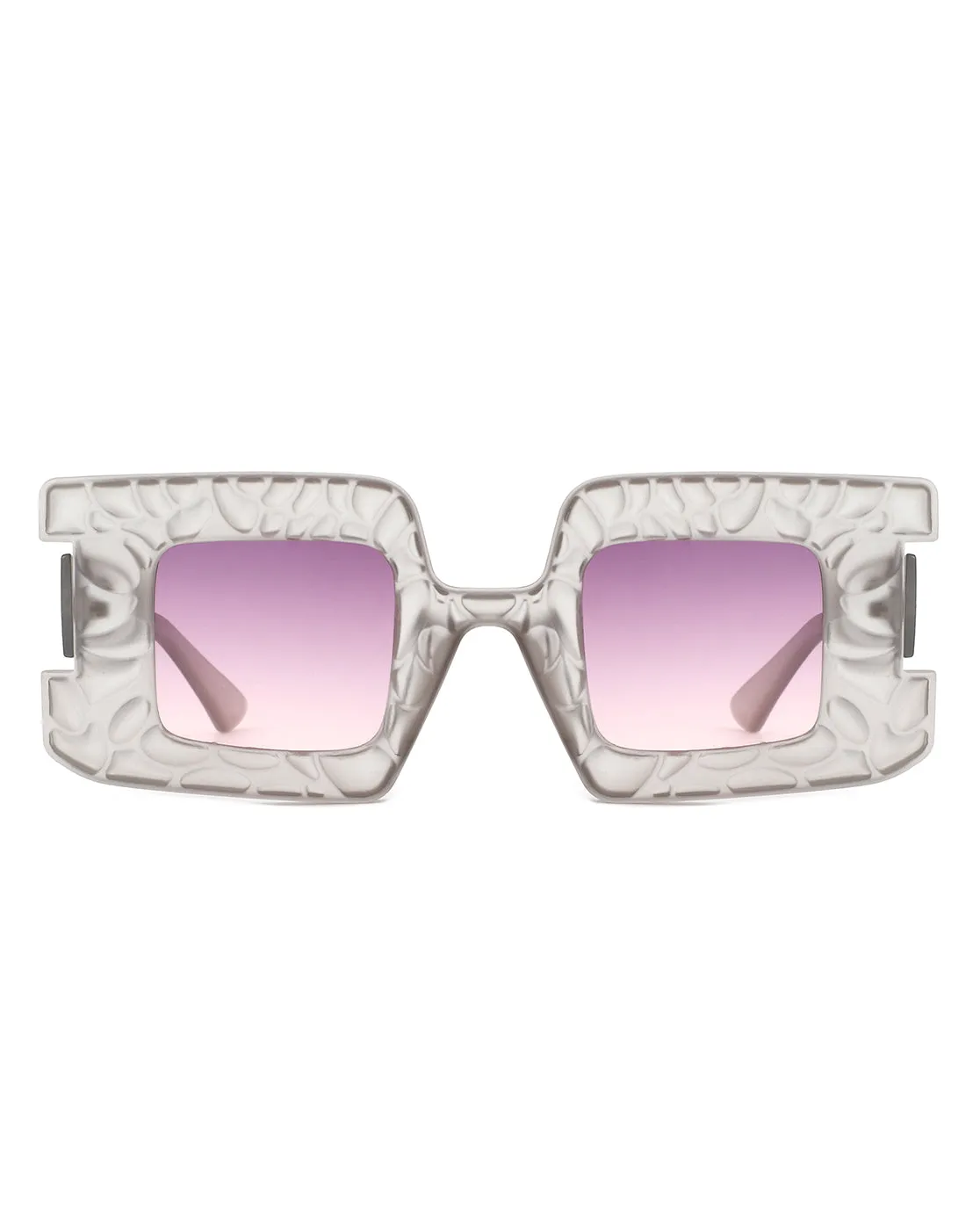 Pledge - Modern Chunky Geometric Square Fashion Sunglasses