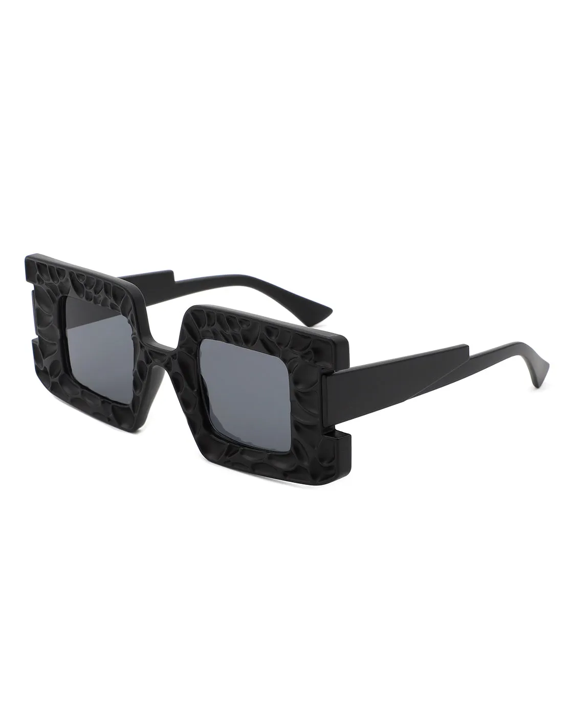 Pledge - Modern Chunky Geometric Square Fashion Sunglasses