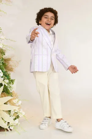 Plum Channel- Printed Blazer For Boys