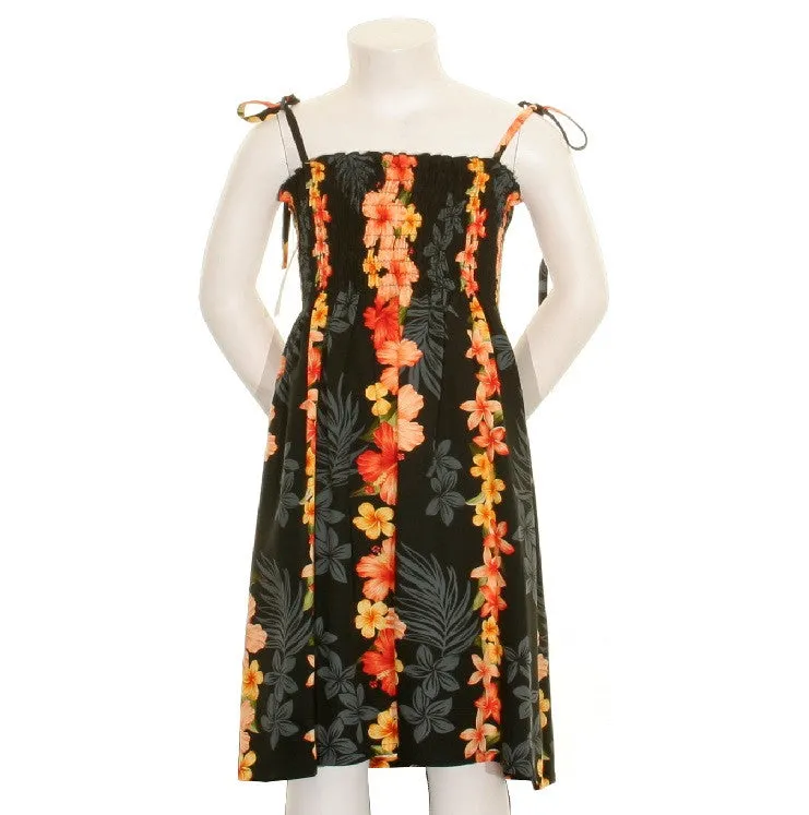 Plumeria Panel Girls Tube Dress