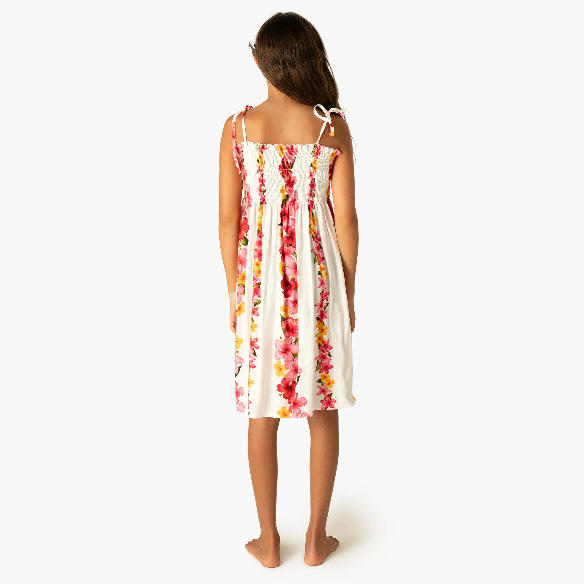 Plumeria Panel Girls Tube Dress