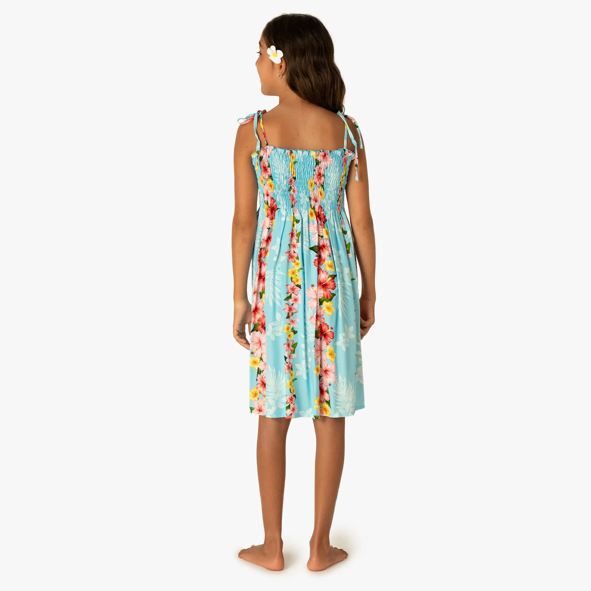 Plumeria Panel Girls Tube Dress