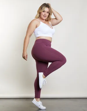 Plus Size Crisscross Back Leggings