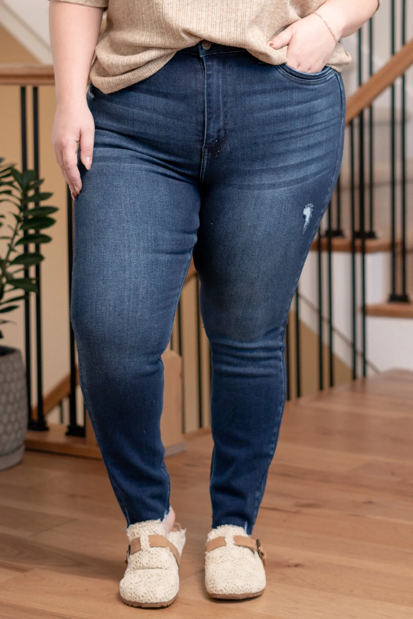 Plus Size Evangeline Karol High Rise Ankle Skinny