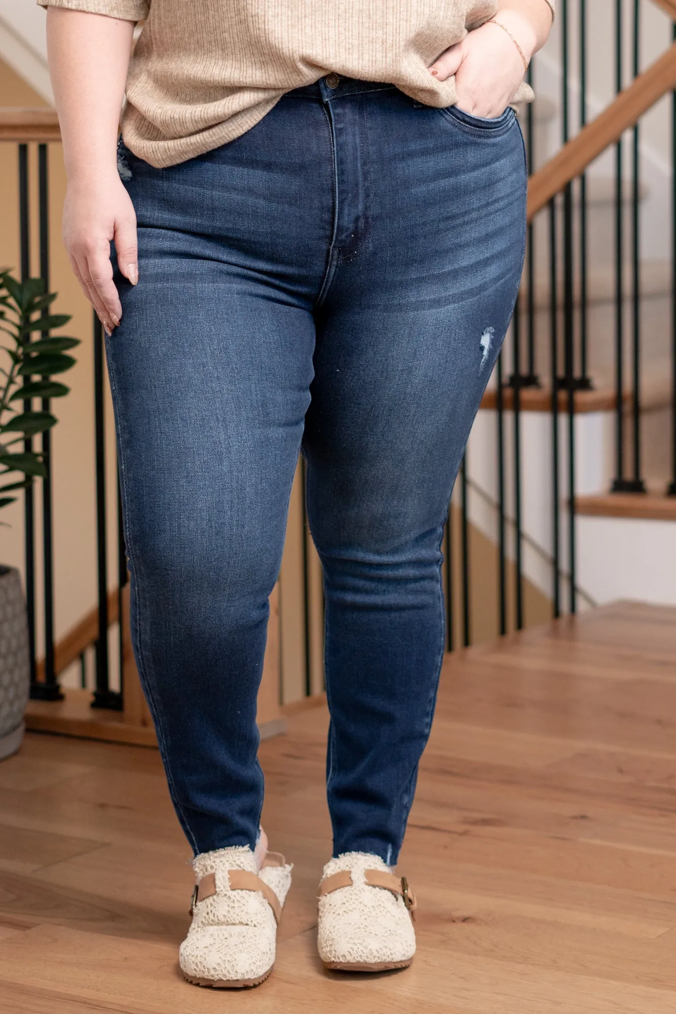 Plus Size Evangeline Karol High Rise Ankle Skinny