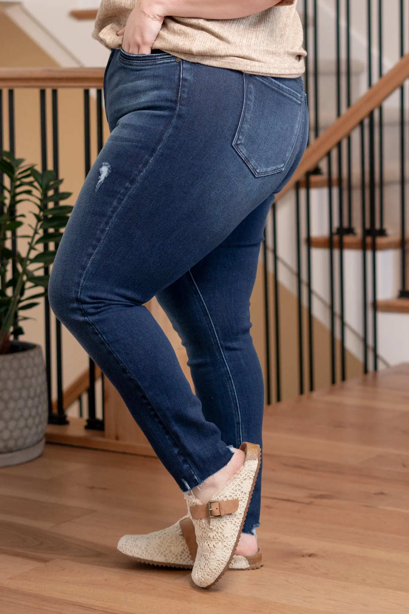 Plus Size Evangeline Karol High Rise Ankle Skinny