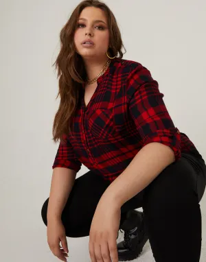 Plus Size Rory Plaid Top