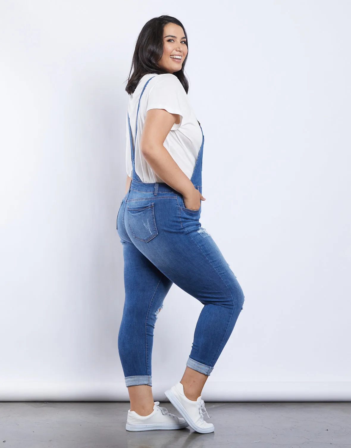 Plus Size Stella Denim Overalls