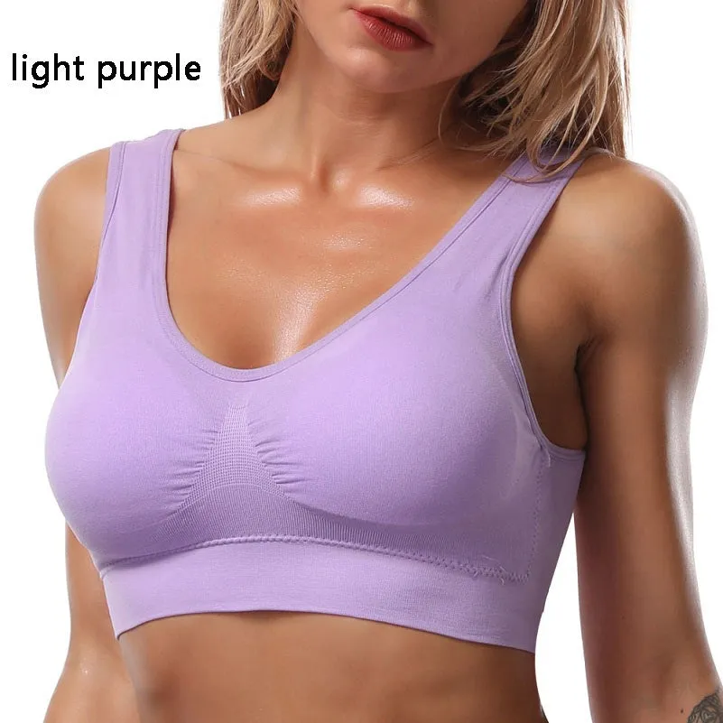 Plus Size Sweat-absorption and Flash Drying Wireless Sports Bra