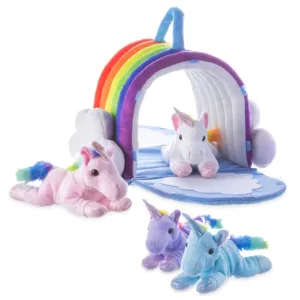 Plush Rainbow Unicorn Play Set