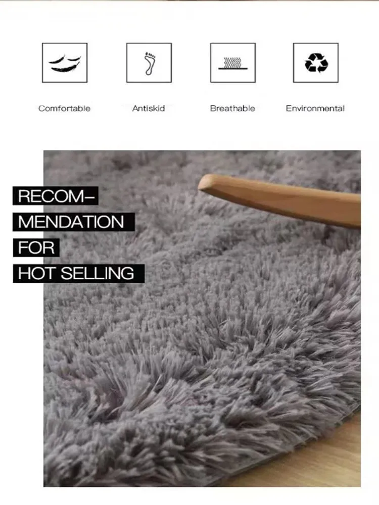 Plush Round Carpet with Fluffy Non-Slip Design