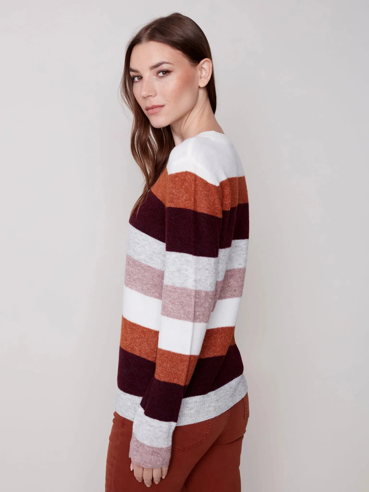 PLUSH STRIPED SWEATER