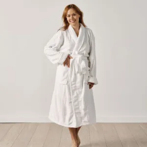 Plush White Bathrobe by Linen House