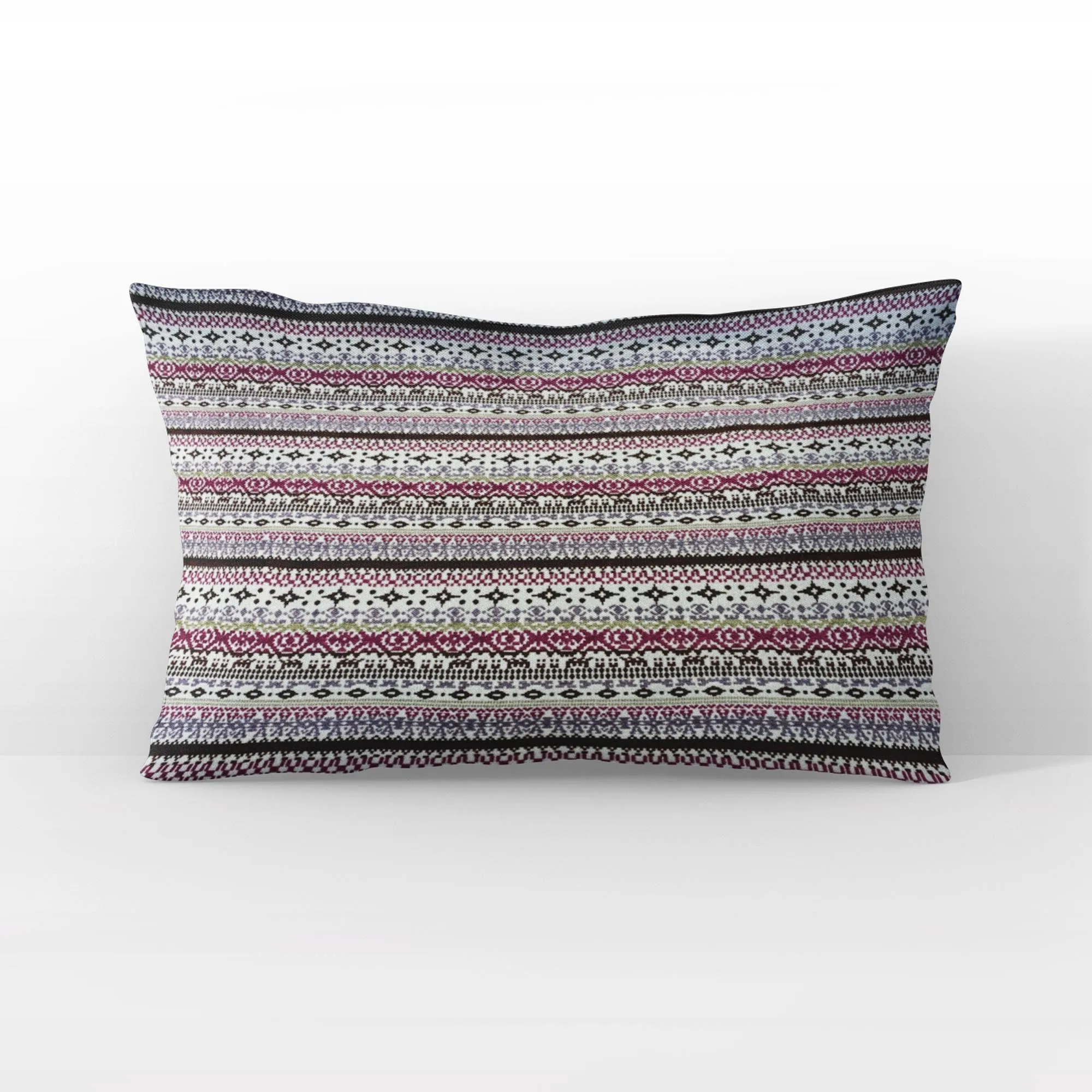 Plutus Red Navy Beige Nautical Stripe Stripe Luxury Throw Pillow