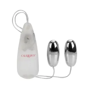 Pocket Exotics Vibrating Double Silver Bullets - Silver