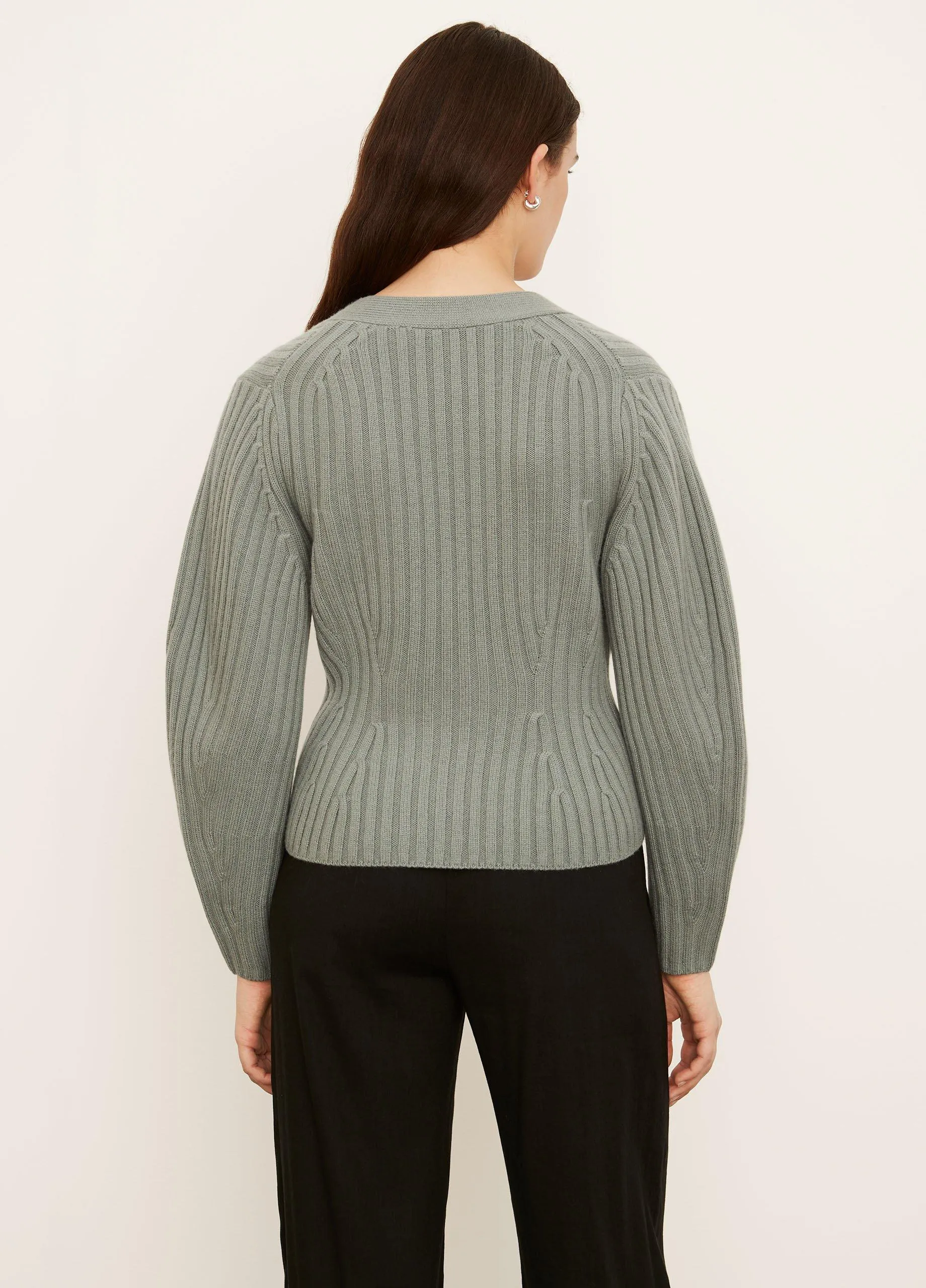 Poet Sleeve Cardigan in Mineral Sea