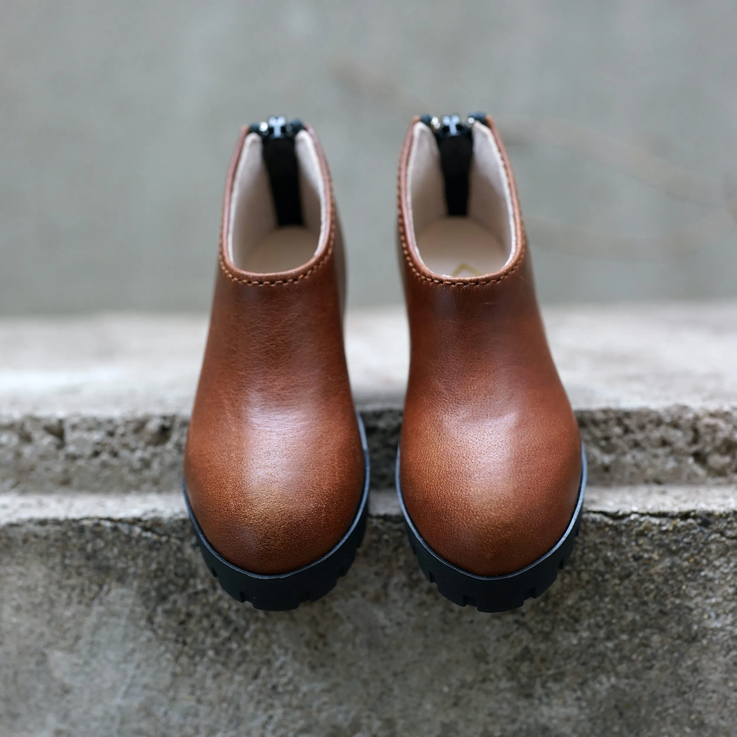 Pointed Ankle Boots (Brown)