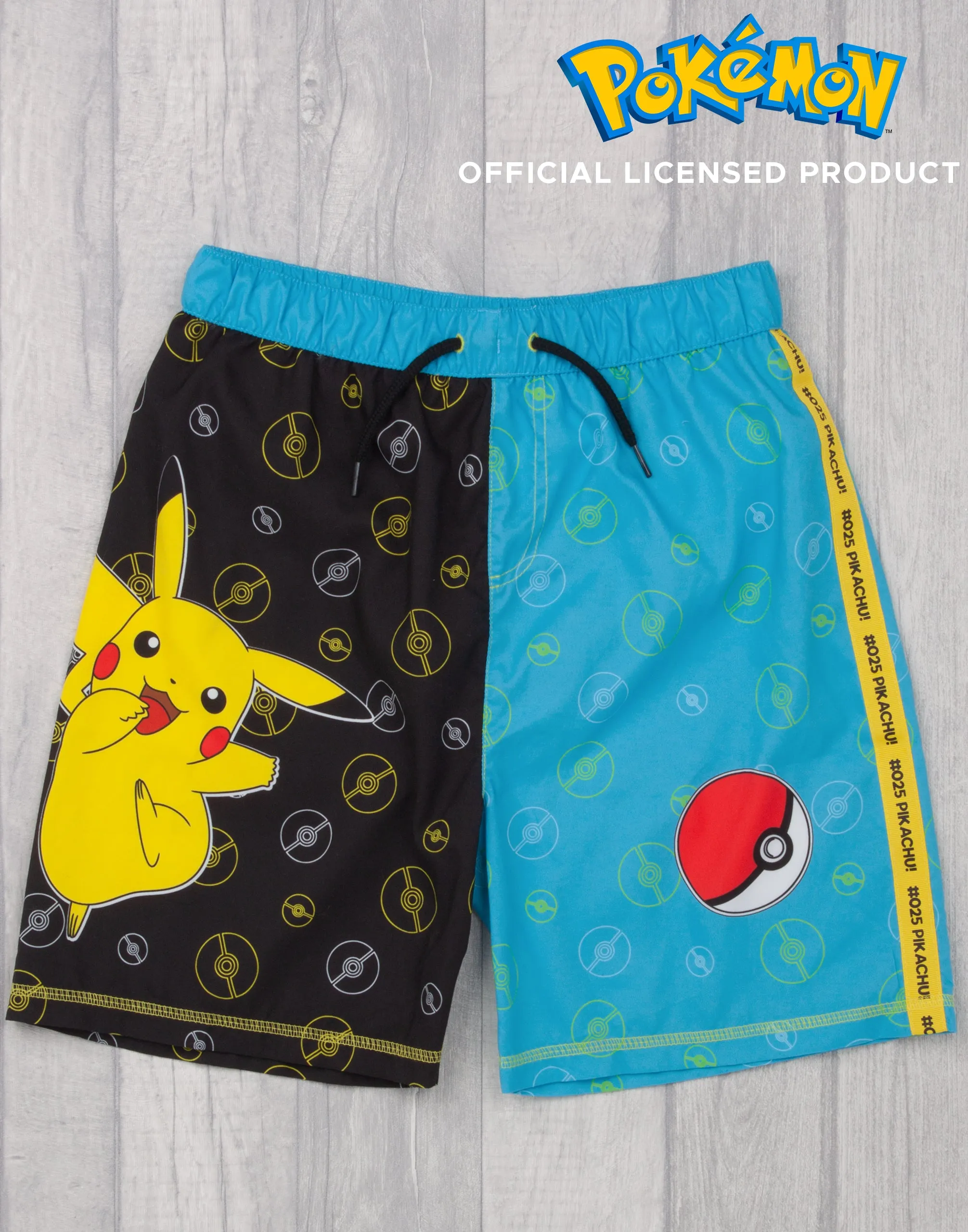 Pokemon Pikachu Boys Blue Swim Shorts